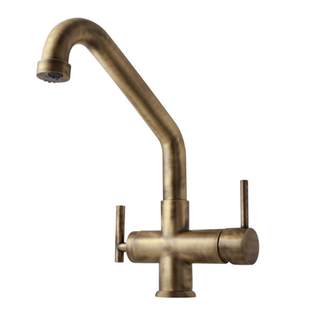 Rubinetto con miscelatore 4 vie Ottone Basso Rubinetto con miscelatore 4 vie Ottone Basso