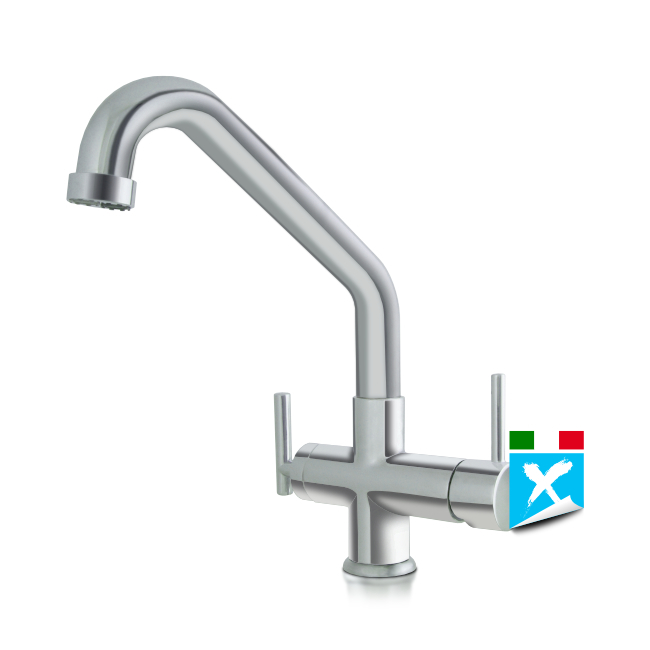 Rubinetto cinque vie miscelatore canna bassa Rubinetto cinque vie miscelatore canna bassa