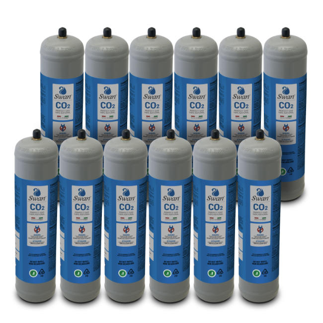 Scatola 12 bombole Co2 Usa e Getta 600 gr Swan Scatola 12 bombole Co2 Usa e Getta 600 gr Swan