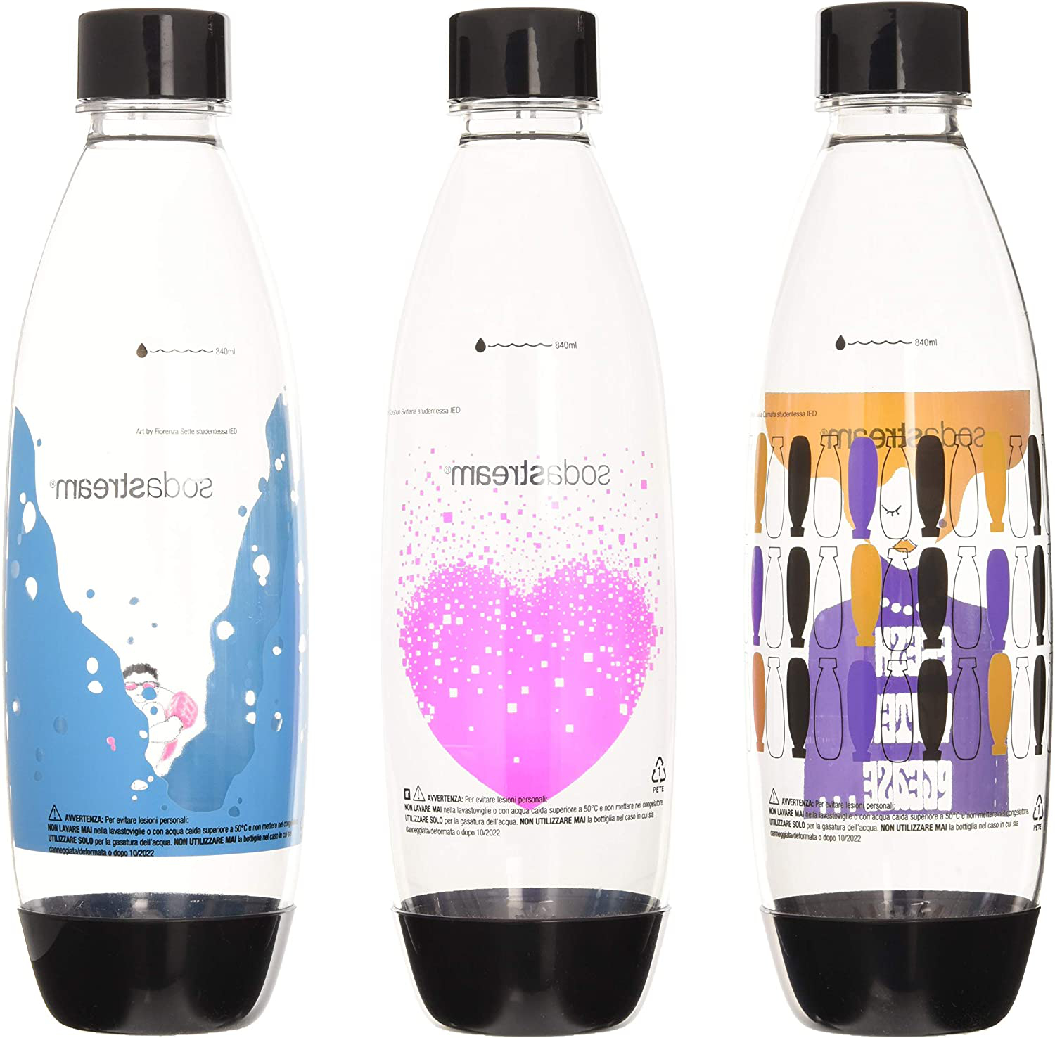 Bottiglia 3 PET Sodastream Limited Edition Fused Ied Bottiglia 3 PET Sodastream Limited Edition Fused Ied