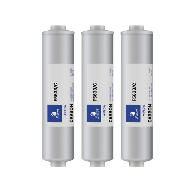 Scatola 3 filtri in linea Swan carbone Scatola 3 filtri in linea Swan carbone